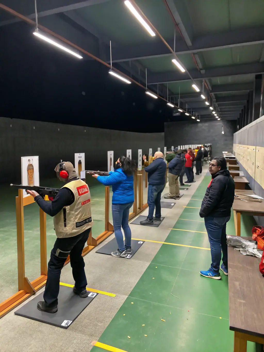 A panoramic view of the BALL TRAP CLUB LAZENAY shooting range, showcasing the well-maintained facilities and the natural beauty of the surrounding landscape.